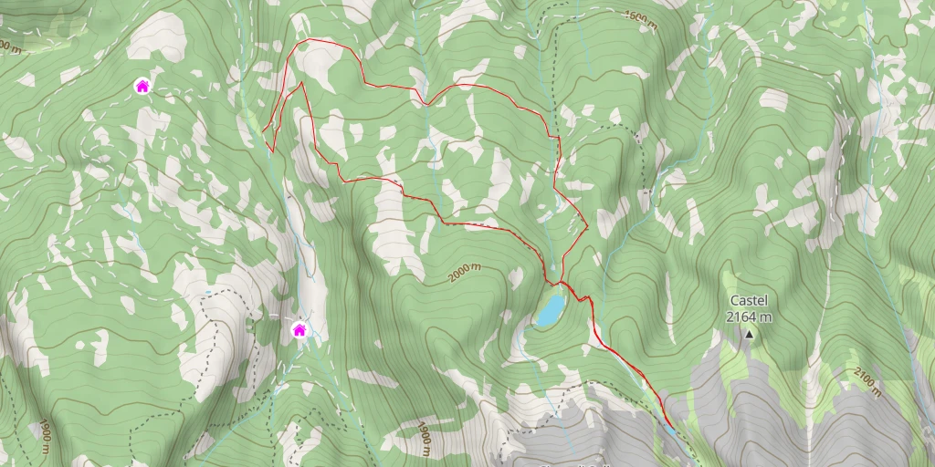 Carte de l'itinéraire :  Laghetto Caserina