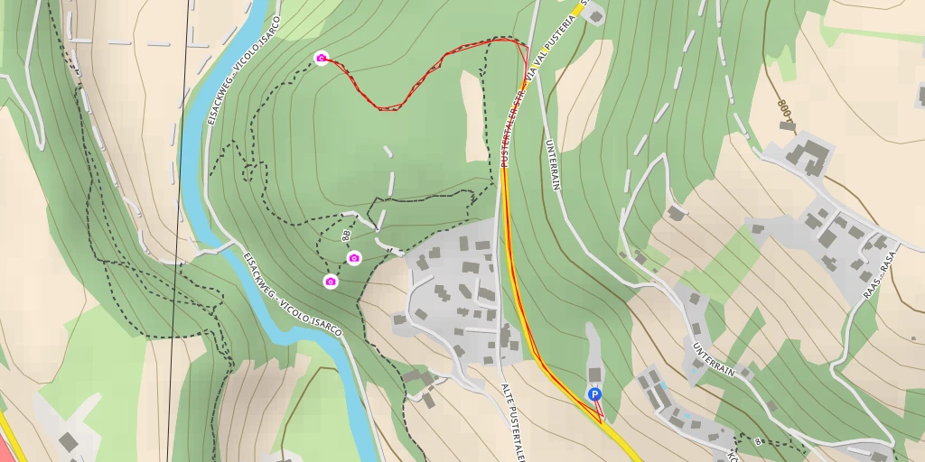 Map of the trail for Eisackweg - Vicolo Isarco - Vahrn - Varna