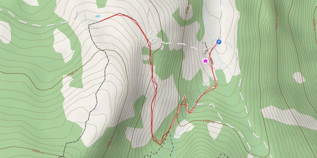 Map of the trail for Strada forestale Cervi alti - Strada forestale Cervi alti