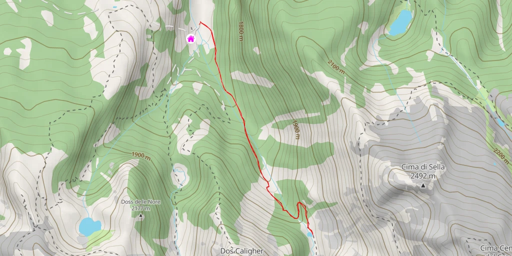 Map of the trail for Laghet