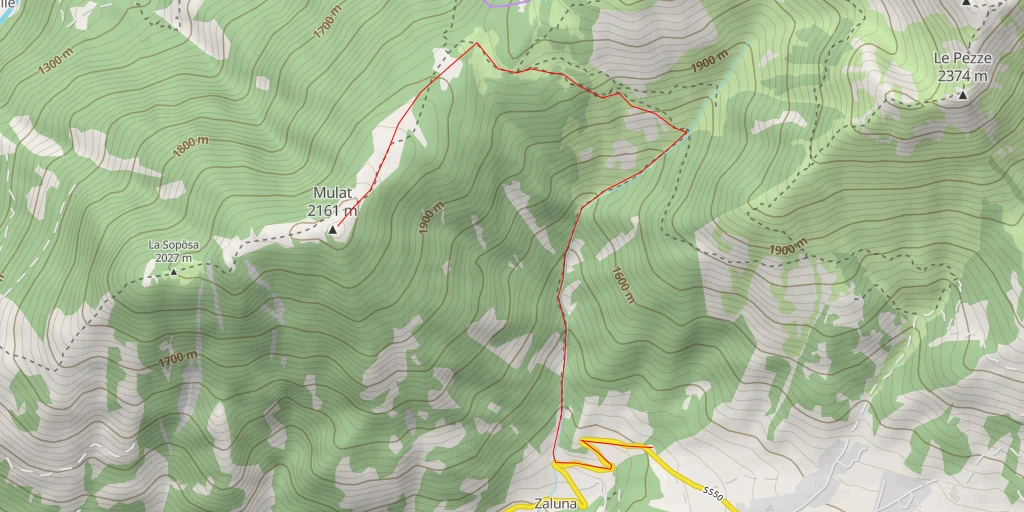 Carte de l'itinéraire :  Mulat