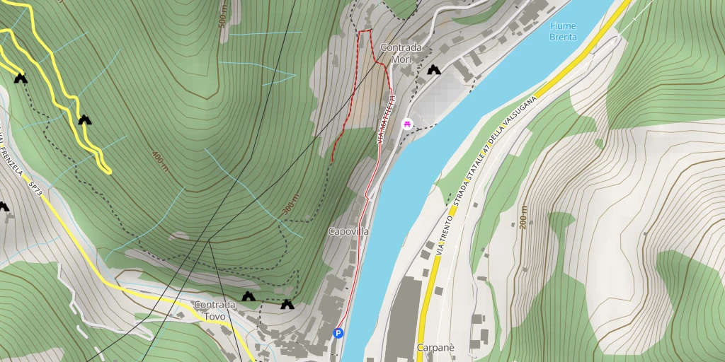 Map of the trail for Via Mattietti - Via Mattietti