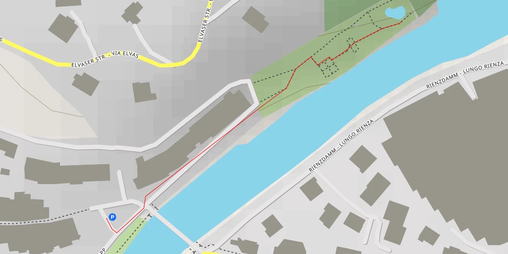 Map of the trail for Rienzdamm - Lungo Rienza