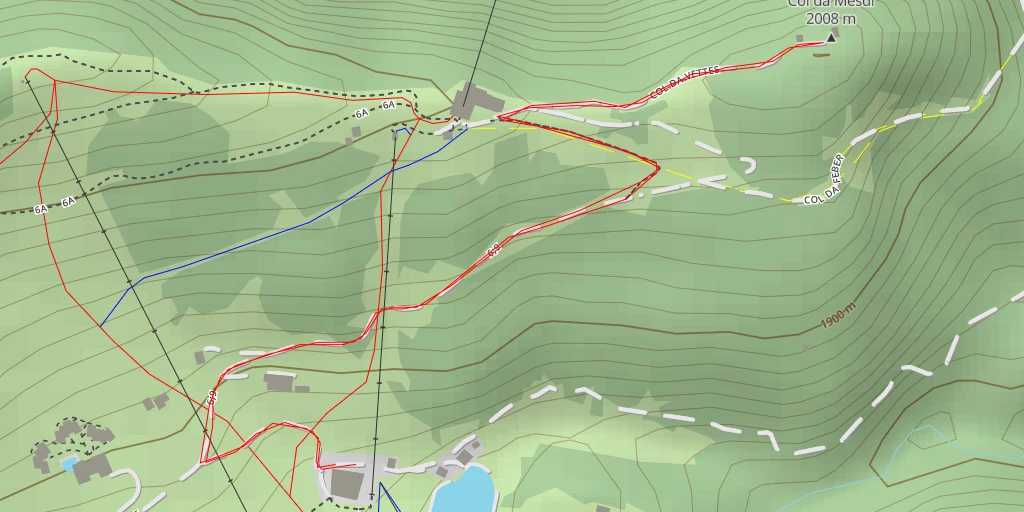 Map of the trail for Col da Mesdi