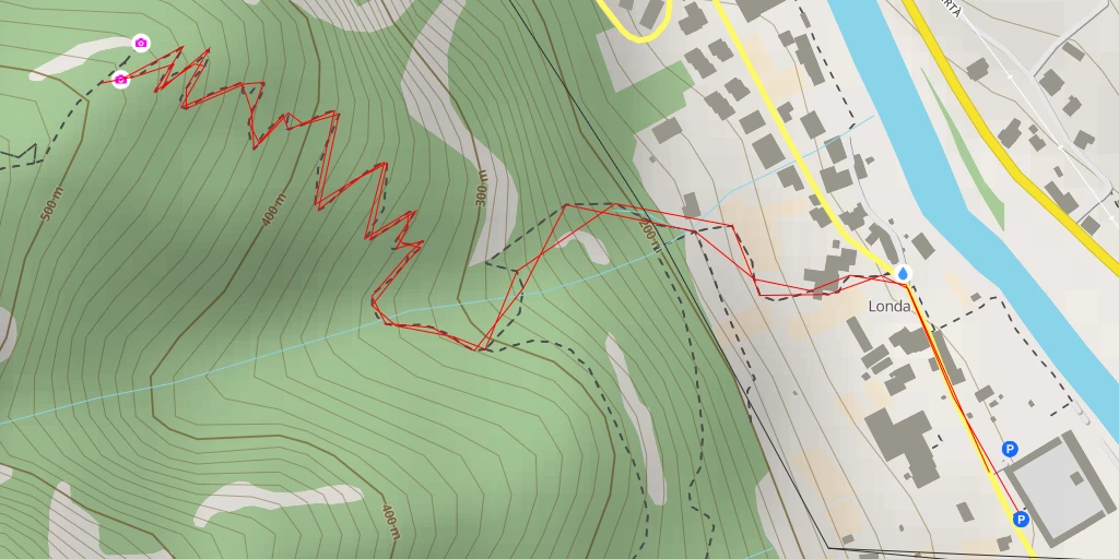 Map of the trail for Galleria con Postazione - Alta Via del Tabacco