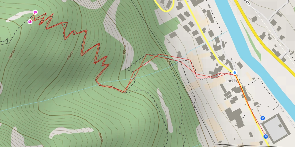 Map of the trail for Postazione Vedetta