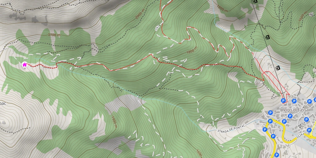 Carte de l'itinéraire :  Malga Vael