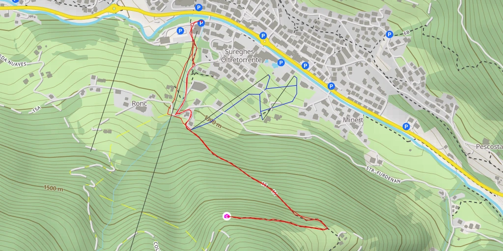 Map of the trail for La Cansla