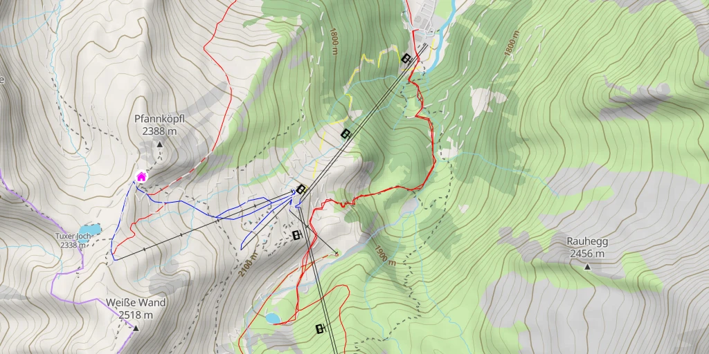 Carte de l'itinéraire :  Beschneiungsteich