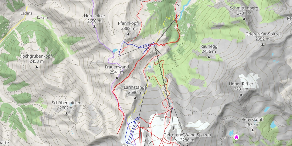 Map of the trail for Kleiner Kaserer