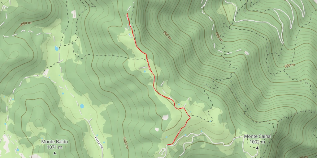 Map of the trail for Monte Cimo