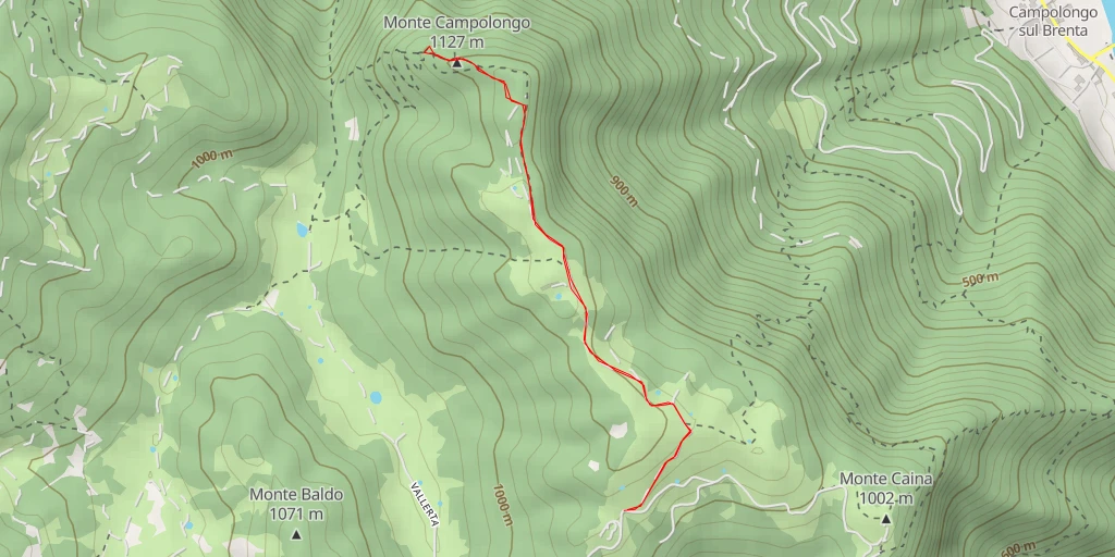 Map of the trail for Belvedere Ovest