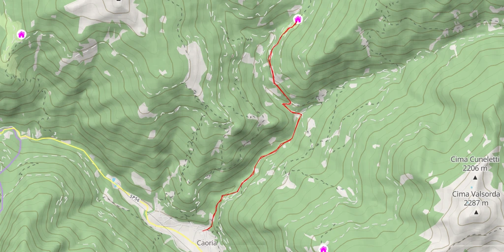 Map of the trail for Malga Ai Piani