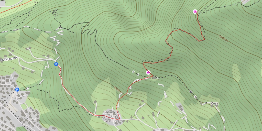 Map of the trail for Balest