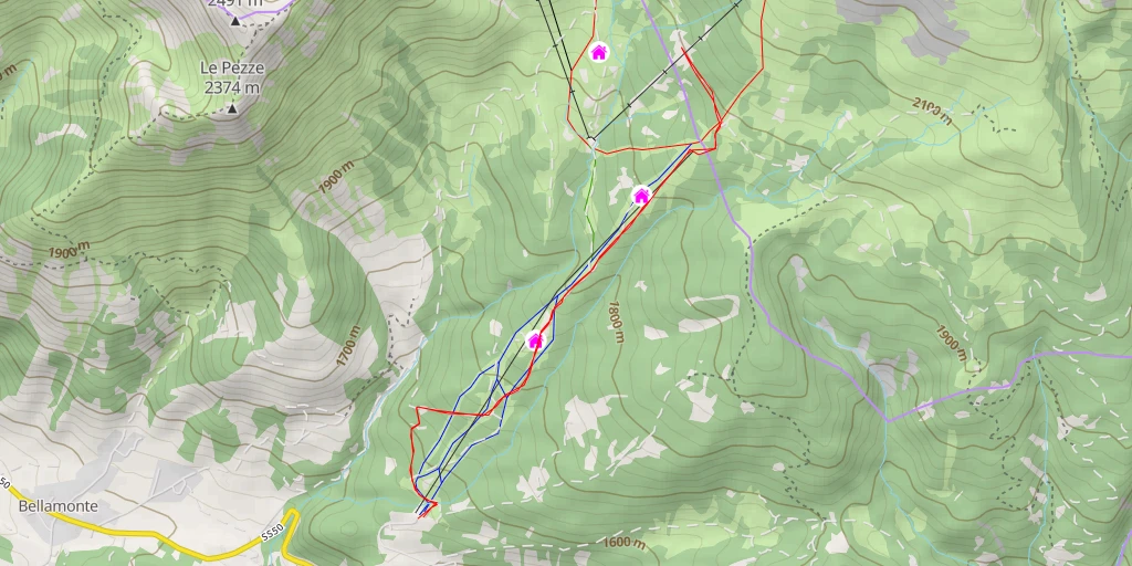 Map of the trail for Devil's bite