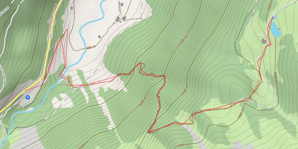 Map of the trail for Berggasthof Grieralm - Juns