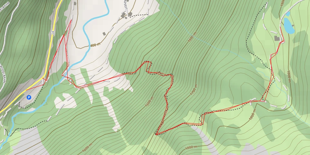 Map of the trail for Berggasthof Grieralm - Juns