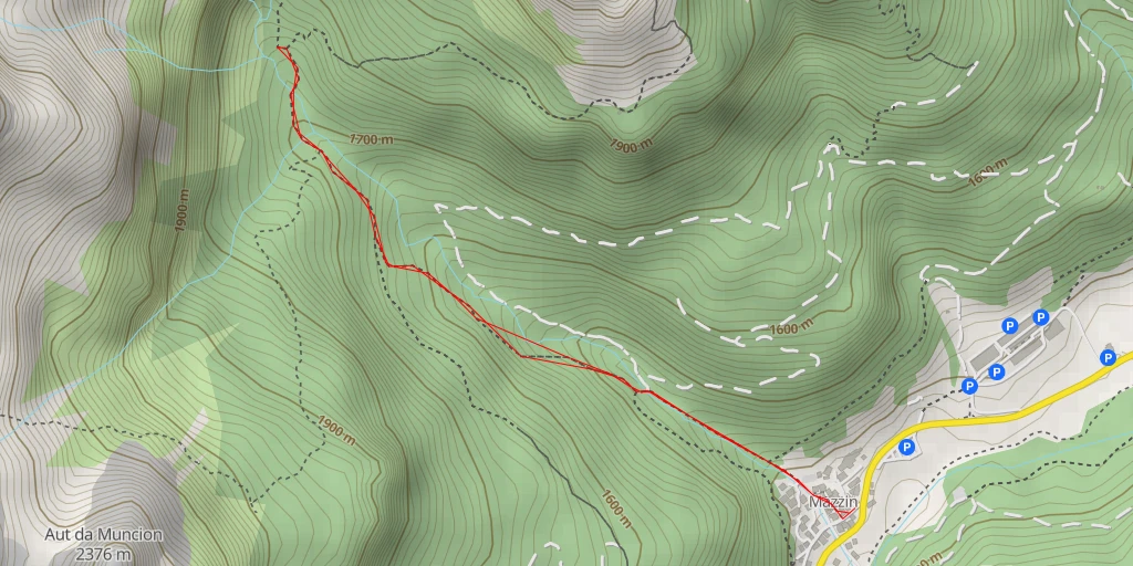 Carte de l'itinéraire :  Cascate di Soscorza