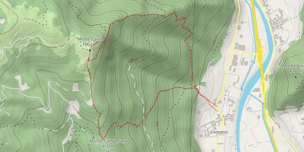 Map of the trail for Strodeo dei Grisoni