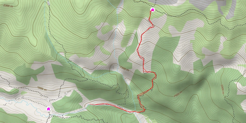 Map of the trail for Rifugio Sandro Pertini