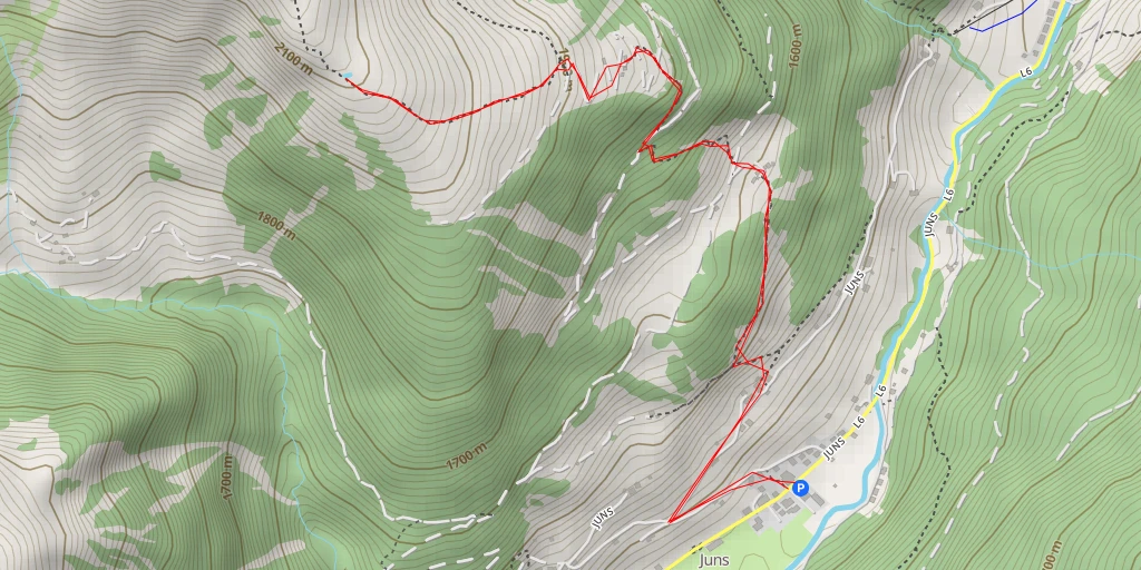 Map of the trail for Juns