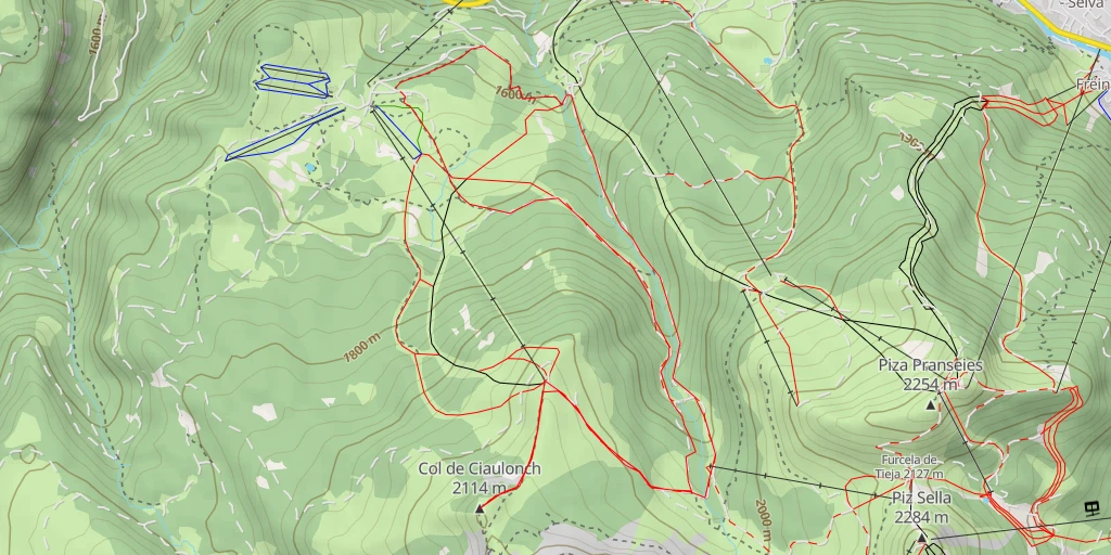 Carte de l'itinéraire :  Col de Ciaulonch