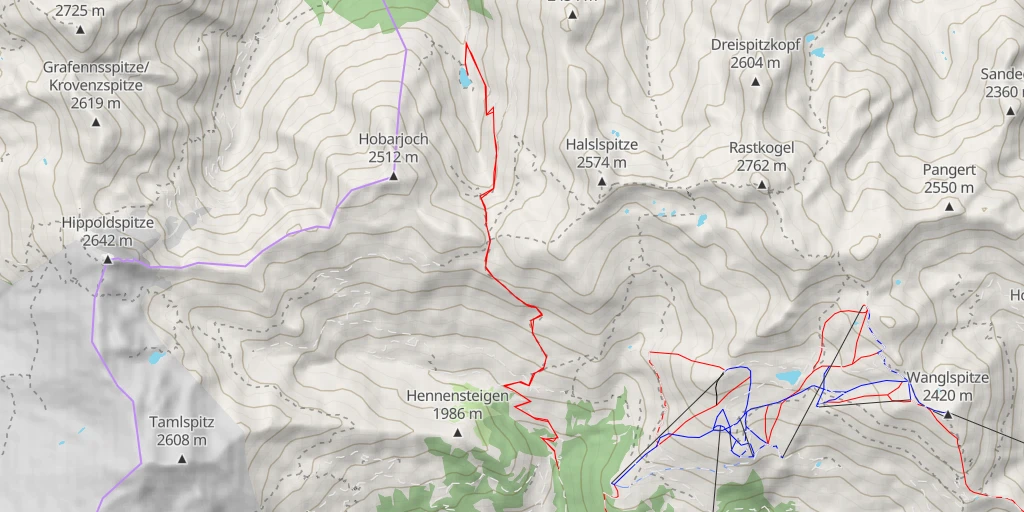 Map of the trail for Nafingsee