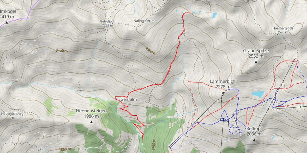 Map of the trail for Obernurpensalm