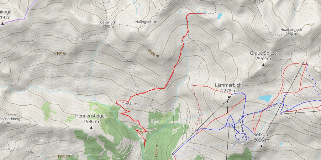 Map of the trail for Obernurpensalm