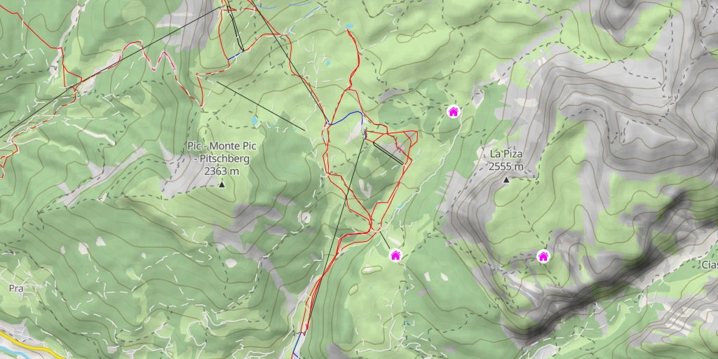 Map of the trail for Lech da Iman