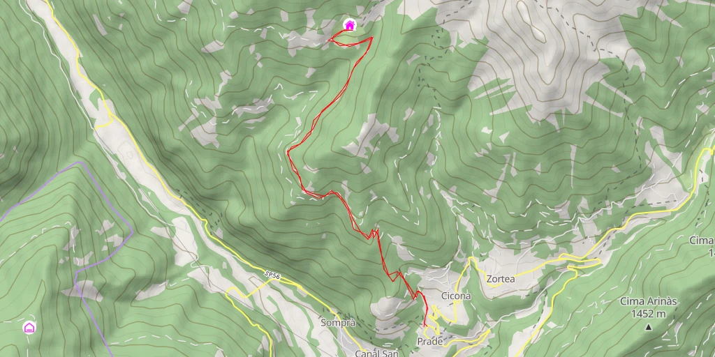 Carte de l'itinéraire :  Malga Boalon