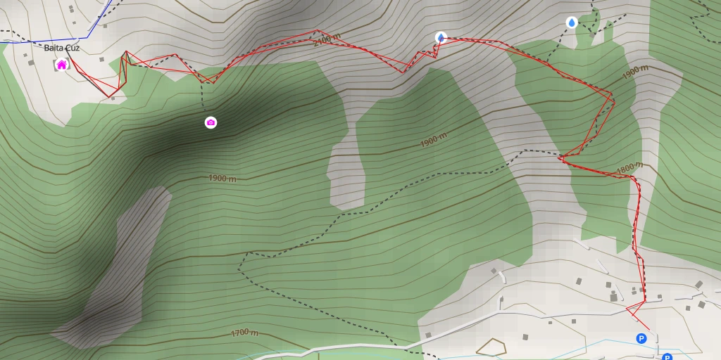 Map of the trail for Baita Cuz