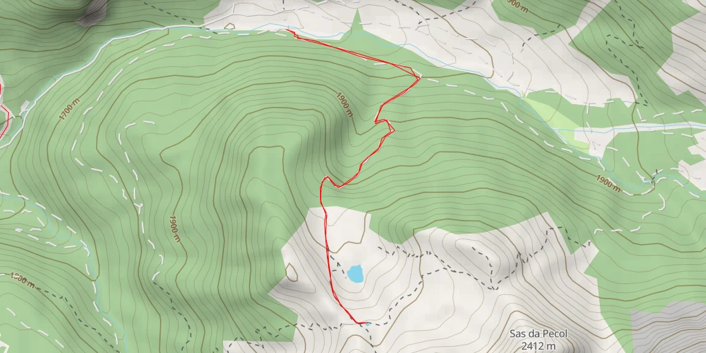 Map of the trail for Sentiero forestale per Lagusel