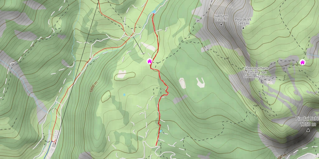 Map of the trail for Lec de Blej