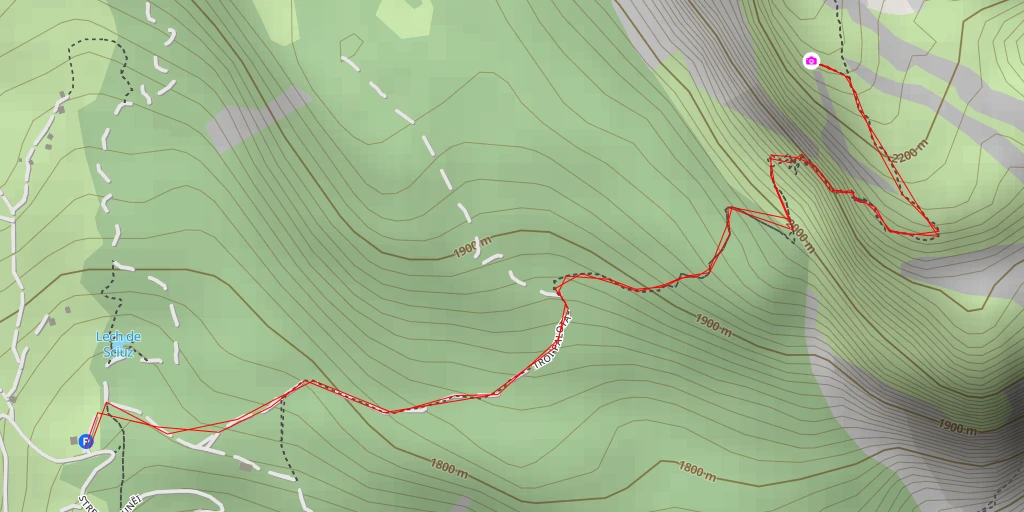 Map of the trail for Crist de Stevia - Sëlva - Wolkenstein in Gröden - Selva di Val Gardena