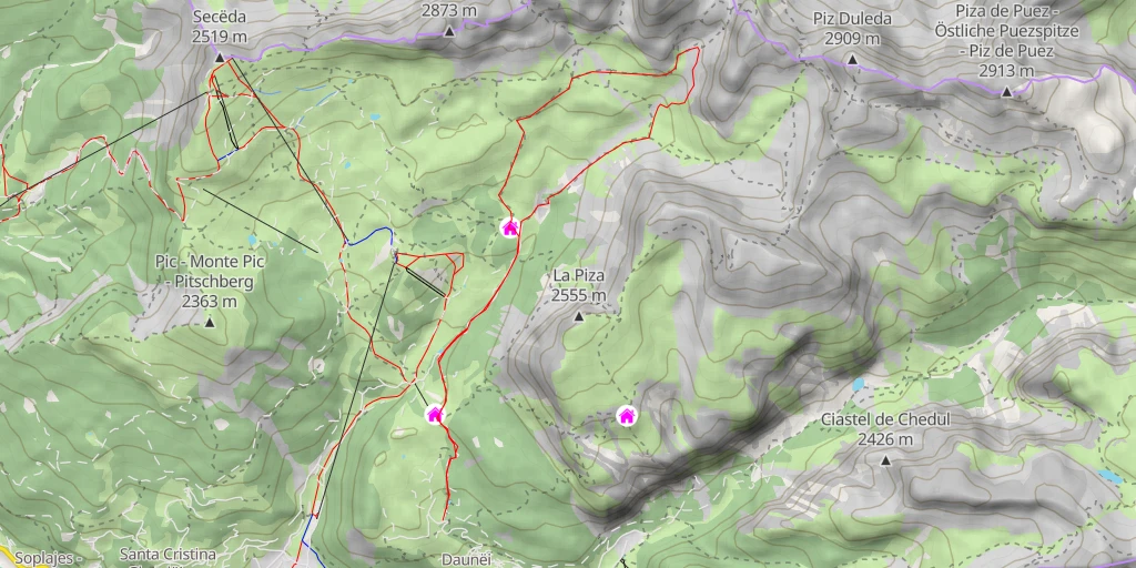 Carte de l'itinéraire :  Kanzeln