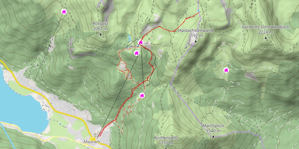 Map of the trail for Grubalacke