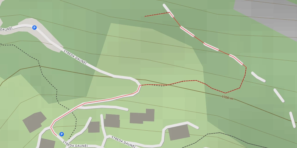 Carte de l'itinéraire :  Daunei - Sëlva - Wolkenstein in Gröden - Selva di Val Gardena