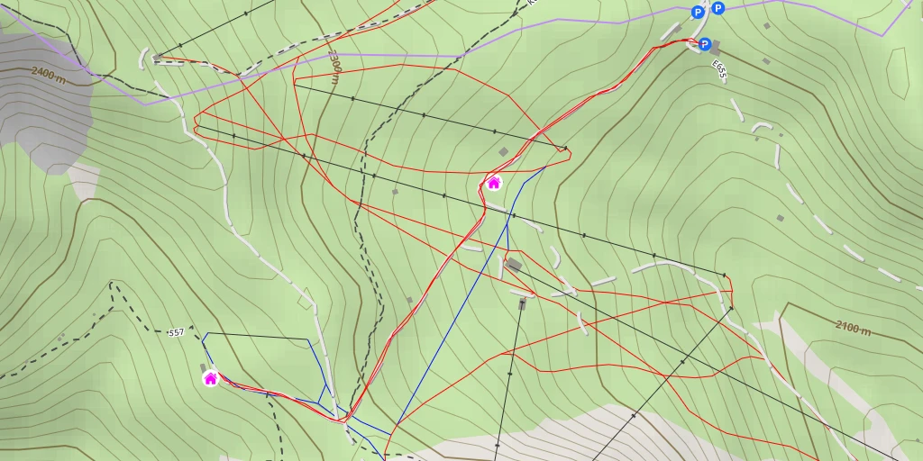 Carte de l'itinéraire :  Rifugio Federico Augusto