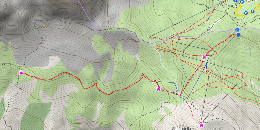 Carte de l'itinéraire :  Rifugio Sandro Pertini