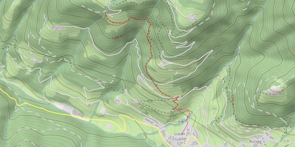 Map of the trail for Berg