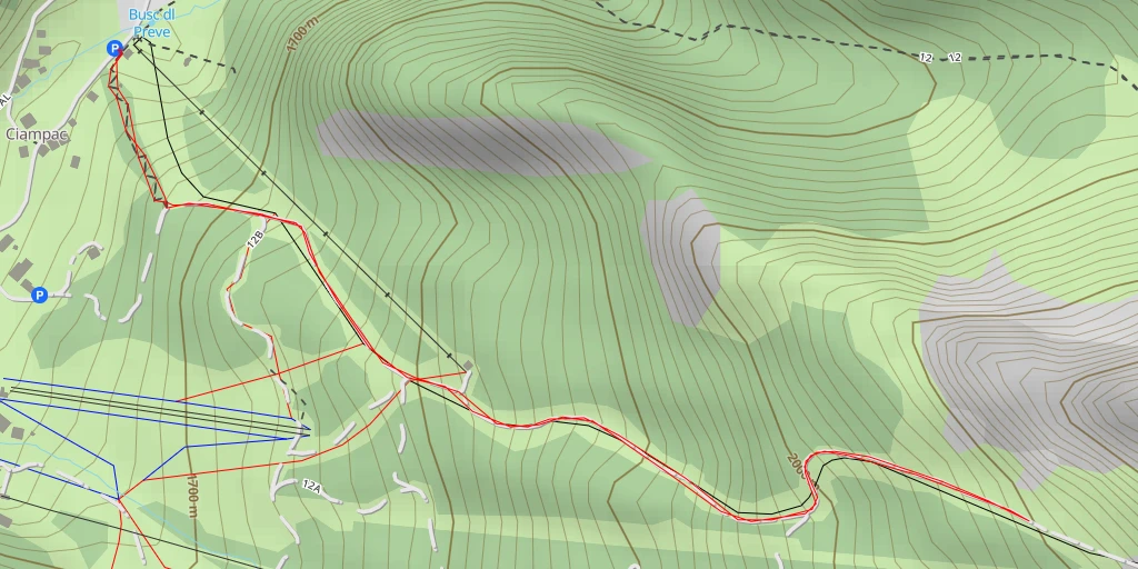 Carte de l'itinéraire :  Piza Cuecena