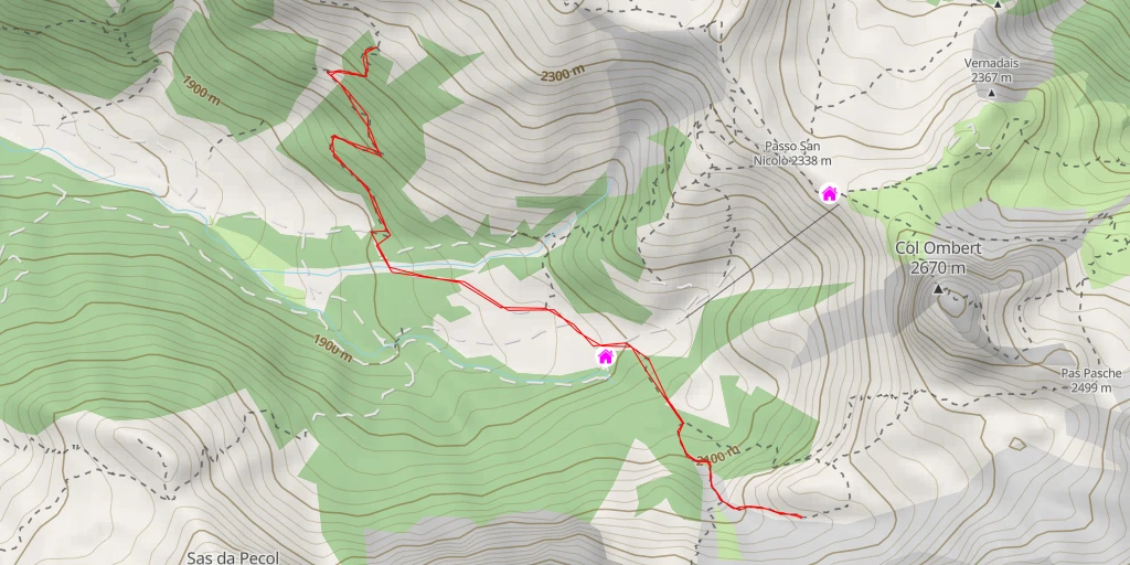 Map of the trail for Variante 609 - Variante 609