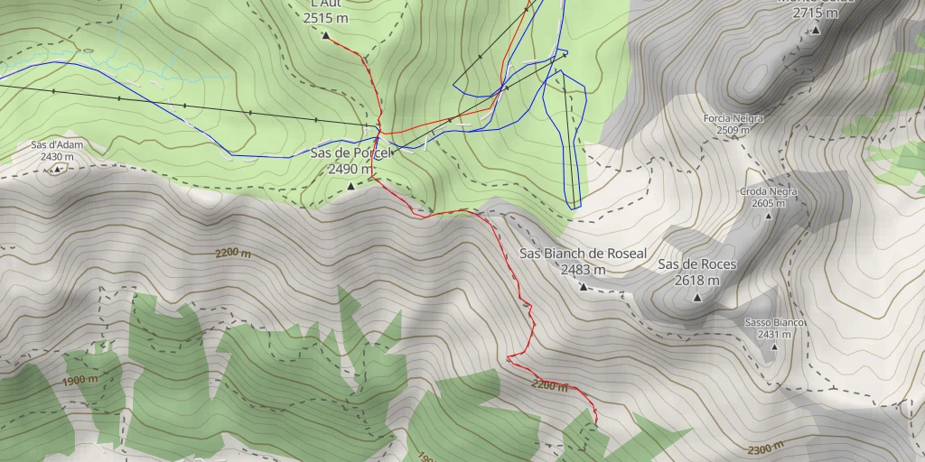 Carte de l'itinéraire :  L'Aut