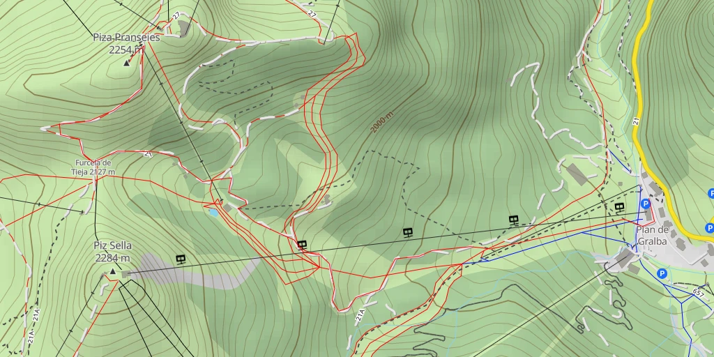 Carte de l'itinéraire :  Piza Pranseies