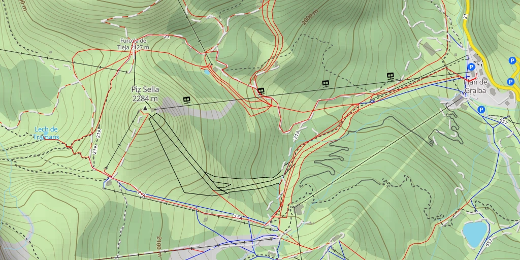 Map of the trail for Lech de Tramans