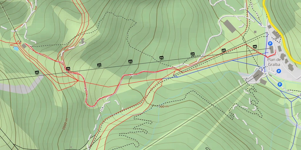 Map of the trail for Vallongia - 21A