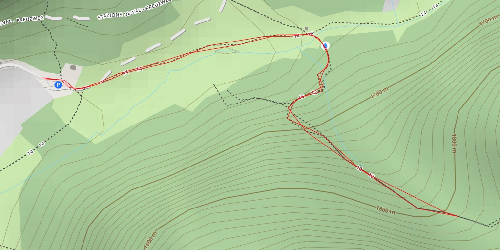 Map of the trail for Piz de Do Parëi