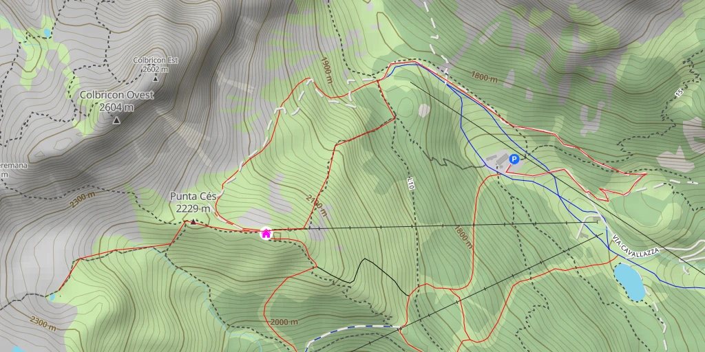 Map of the trail for Sentiero attrezzato "Achille Gadler" - Sentiero attrezzato "Achille Gadler"