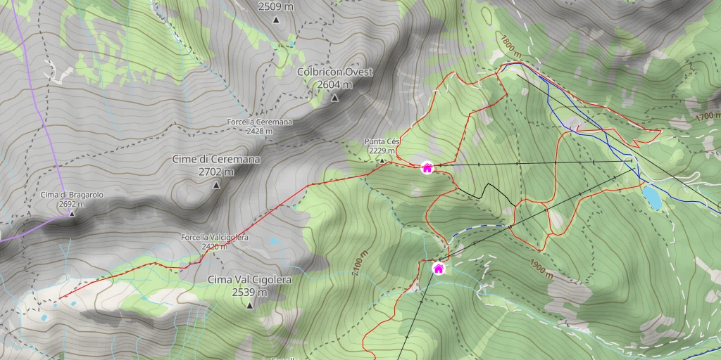 Map of the trail for Bus Di Sotto